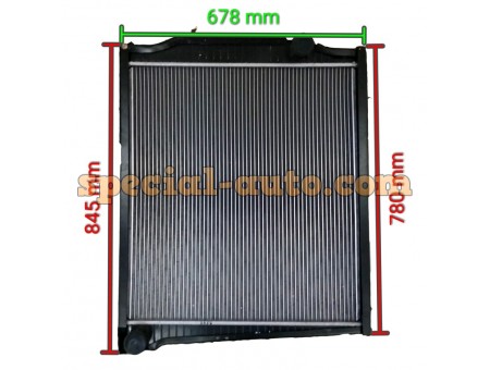 Радиатор охлаждения алюминиевый (бачки алюминь) SHAANXI 0268/9268