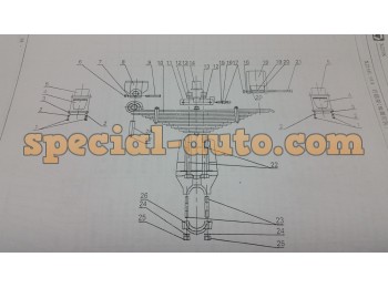 Шпилька кронштейна задней рессоры XZ16K.58-21 Кран  QY25K/QY50K 2007г/в